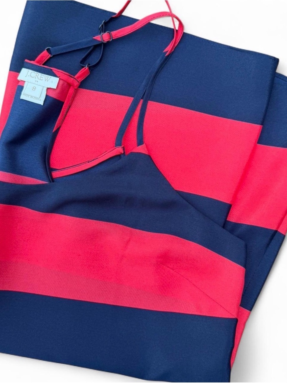 J. Crew (Spring 2015) Red/Navy Striped Tank Top